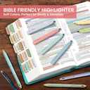 Taja 12 Pack Bible Highlighters and Pens Set No Bleed, 6 Aesthetic Pastel Highlighters and 6 Black Ink Pens for Bible Study, Journaling, School and Office Supplies
