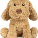 Goldendoodle Poodle Dog Microwavable Stuffed Animal  1.5 lb Unscented Heating Pad Plush, Soft Cozy Golden Doodle Puppy Toy for Relaxation and Comfort, Gift for Women, Girls, Adults & Kids, Happy Fuel