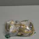 Stainless Steel Salt/Sugar Bowl Set, Seasoning Box with Glass Lid Spoon and Tray Rustproof Round Condiment Pots Polished Shiny Sugar Container Jar Kitchen Spice Canister (Gold)