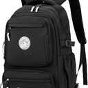 Black Rolling Backpack for Boys Middle Junior School Kids, Boys Backpack with 6 Wheels, Black
