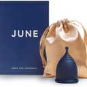 June Menstrual Cup (Firm, Large, 1 Pack)  Reusable Soft Silicone Period Cup for Comfortable, Leak-Proof Protection  Eco-Friendly Alternative to Pads and Tampons