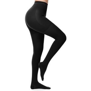 beister Medical Compression Tights for Women & Men, 15-20 mmHg Closed Toe Graduated Compression Pantyhose (Black), Size 4XL