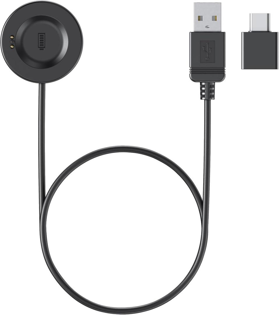 USB Charger Cable for iTouch Wearables Air 3/4 / SE, Sport 3, Explorer 3 Smartwatch, Replacement Charging Base Compatible with iTouch Smartwatch (Black)