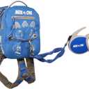 MDXONE Kids Ski & Snowboard Harness Trainer  Retractable Leash, Shock Bungees & Removable Seat (Colbalt)