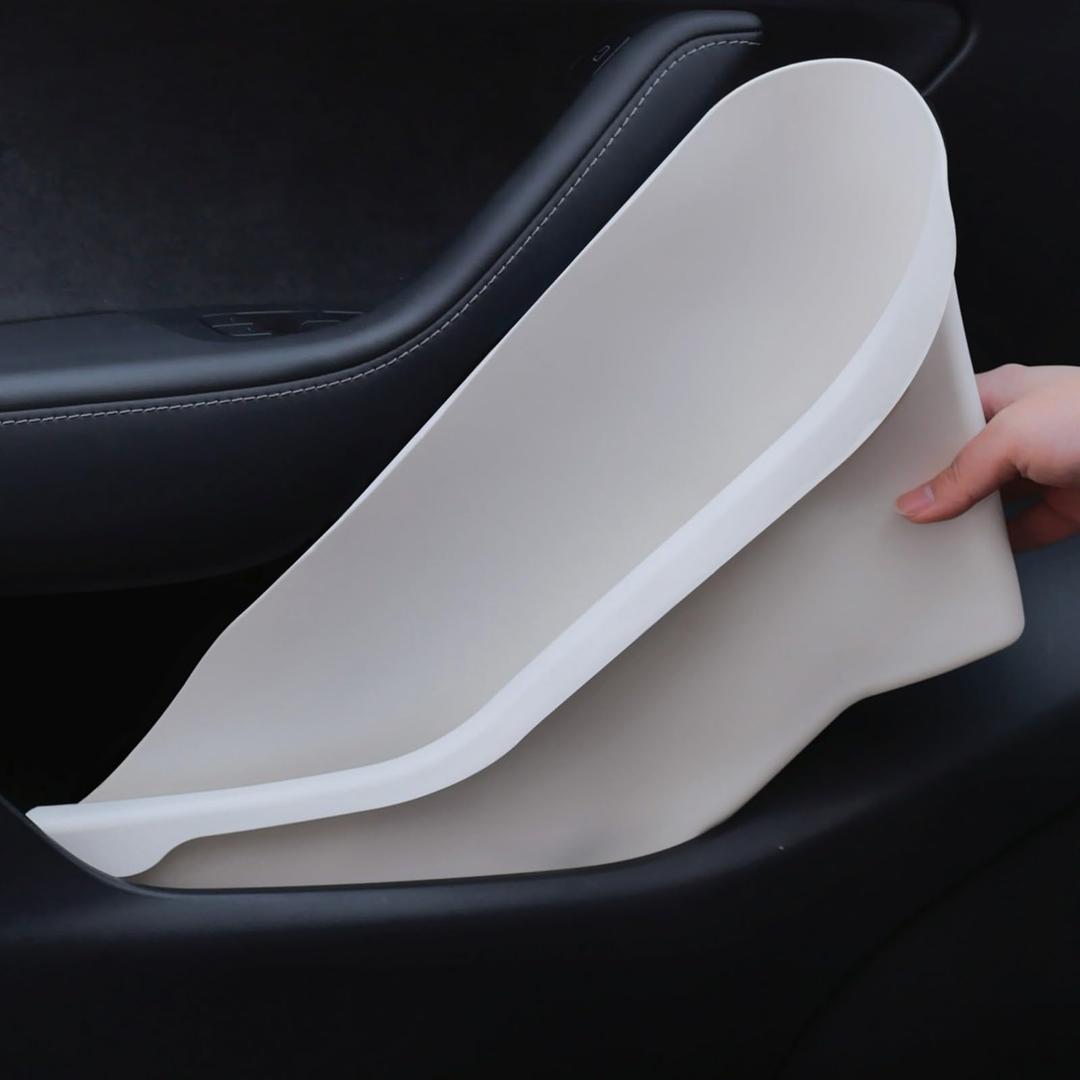 ciiyaa Door Side Storage Box for Tesla Model Y Juniper 2025-2026 (White 4pcs, Y Juniper 25+)