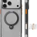 TORRAS Ostand Q3 Air for iPhone 17 Pro Max Case with 360 Magnetic Stand, Fit for MagSafe, Mil-Grade Drop Tested, Camera Control Button, Shockproof Phone Case for iPhone 17 Pro Max 6.9", Shadow Black