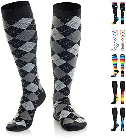 NEWZILL Medical Compression Socks for Women & Men, 20-30 mmHg Knee-High Support for Circulation, All-Day Comfort for Work Travel Running Cycling and Fitness