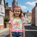 CM C&M WODRO Magical Kingdom Shirt Baby Girl Magic Castle Bow Tie-Dye T-Shirt Kids Fairy Tale Short Sleeve Summer Tee Tops(Tie-Dye 2,18-24 Months)