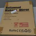 FENCHILIN Vanity Mirror with Light Lighted Makeup Mirror Vanity Makeup Mirror Smart Touch Control 3Colors Dimable Light Detachable 10X Magnification 360Rotation(White)