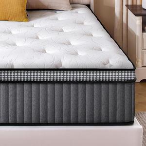 Queen Mattress, 14 Inch Hybrid Queen Size Mattress in a Box with Gel Memory Foam, Pocket Springs for Motion Isolation, Zoned Back & Lumbar Support, Medium Firm, CertiPUR-US Certified, 100-Night Trial