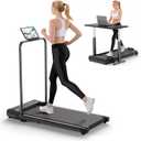 Walking Pad Treadmill for Home - Foldable Treadmills with Handle Bar Mini Portable Walk Pads Under Desk Small Spaces Compact Folding Electric Treadmills Office Walking and Running Machine Terluxra