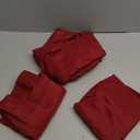 3 Pack Outdoor Cushion Covers Replacement, Waterproof Patio Seat Cushion Cover Fit for 4-Seater Wicker Rattan Conversation Set Loveseat Chair Couch Furniture, Cover Only, 38x19x2,19x19x2,Burgundy (Burgundy-zipper Closure Style)