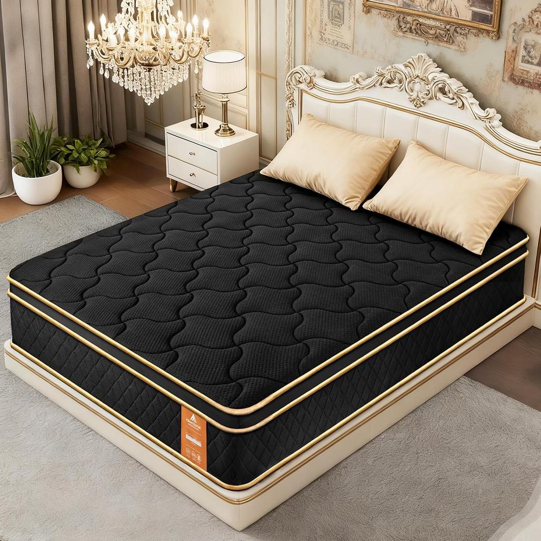 Twin Mattress 10 Inch Twin Size Mattresses in a Box Memory Foam Hybrid Twin Mattress Soft with Individual Pocket Spring for Motion Isolation, Edge Support, Medium Firm