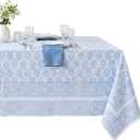 ATOSII Amalfi 100% Cotton Boho Rectangle Fall Tablecloth, Handblock Print Table Cloth for Kitchen I Dining Table Linen Fall Dcor I Parties Wedding Outdoor Christmas Thanksgiving I Fall 60 X 90 Inches