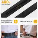 CHAOREN Mens Belt - Mens Ratchet Belt Leather 1 3/8" for Dress Pant - Micro Adjustable Belt Fit Everywhere (Black)