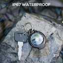 Waterproof Airtag Holder - 4 Pack Airtag Keychain Holder Compatible with Apple AirTags, Ultra Durable Anti-Scratches Protective Case with Keyring for Luggage, Backpack, Pet, Bag, Black