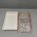 FSyueyun 2-Tier Corner Bathroom Counter Organizer, Tool-Less Installation Vanity Shelf Small Plastics Countertop Makeup Tray Skincare Perfume Organizers (Rose Gold)