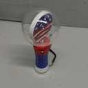 ArtCreativity 7.5 Inch Light Up Patriotic Magic Ball Wand for Kids, Batteries Included, Flashing LED Light Up Spinner Toy for Boys and Girls, 4th of July Toy for Kids, Birthday Party Favor