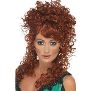 Smiffy's Women's Saloon Girl Wig Auburn Long and Curly