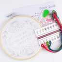 FUNATIC You're Doing Amazing Sweetie Cute Embroidery Kit for Adults | Premium All In One Set, Cool and Unique Designs, Hilarious Home Decor, Fun Needlepoint Gift for Women