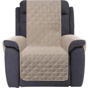 CHHKON Waterproof Nonslip Recliner Cover Stay in Place Dog Couch Chair Cover Furniture Protector Ideal Sofa Slipcovers for Pets and Kids (Beige, 23'')