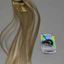BARSDAR Wrap Around Straight Ponytail Extensions - 18 Inch Long Straight Ponytails for Women, Clip in Ponytail Hair Extensions Synthetic Pony Tails Hairpieces - Medium Blonde with Highlights