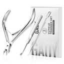 GAOY 3-in-1 Cuticle Remover Kit, Professional Cuticle Trimmer, Pusher and Sharp Nippers, Stainless Steel Manicure Tools For Nail Care (Silver Set)