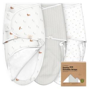 Baby Swaddle Sleep Sacks with Zipper - 3-Pack Swaddles for Newborns 0-3 Months, Infant, Baby Girls, Boys, Soft & Durable Newborn Sleep Sack, Easy Diaper Change Swaddling Blanket (Forest, OS)