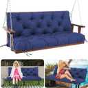 Porch Swing Cushions 48 inch Waterproof Outdoor Swing Cushion Replacement 2 Seater Thick 5in Patio Swing Cushions for Outdoor Furniture Bench (Navy Blue-48x40inch)