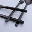 KINGSTONE Black Silverware Set, 40 Piece Flatware Set for 8, 18/10 Stainless steel Cutlery Set for Home Kitchen and Restaurant