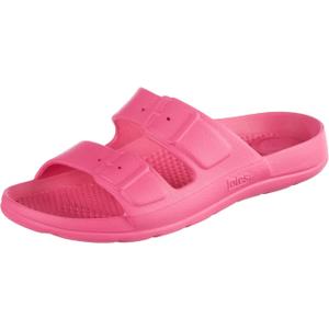 totes Unisex-Child Everywear Lightweight Waterproof Contoured Molded Double Buckle Slide Sandals Size 2/3 (Azalea)