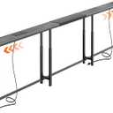 Huuger Narrow Console Table with Power Outlets & USB-C, Grey, 94.5"-110.2"W x 5.9"D