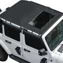 JOYTUTUS Sun Shade Top Compatible with Wrangler JLU 4 Door 2018-2023, Waterproof Canvas Roof Top Cover Wrangler JL Sunshade Blocks Rain, UV, Wind, Noise