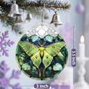 Luna Moth Ornament, Stained Glass Christmas Decorations, Christmas Ornaments for Tree, Holiday Ornament, Gifts for Moth Lovers, Holiday Party Gifts, Gift Ideas & Xmas Gift