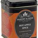 Harney & Sons Hot Apple Spice Loose Leaf Black Tea Tin, 4 oz | Black tea with apple, cinnamon, orange peel, and cloves. Contains caffeine. (EXP 10/06/27)