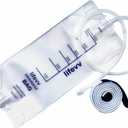 Lifevv 600 ML Urine Drainage Bag, Drainage w/Clear Bag, Nephrostomy Bag,with 24" Silicone Tube,Twist Drain Valve (1 Pack)
