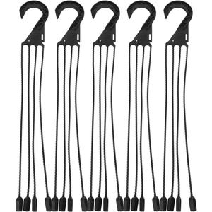 BESPORTBLE 5Pcs Plastic Hanging Basket Hooks for Outdoor Planters, Durable Plant Hangers for Vertical Gardening, Ideal for Balcony and Garden Decor (45X6.5CM, Green)