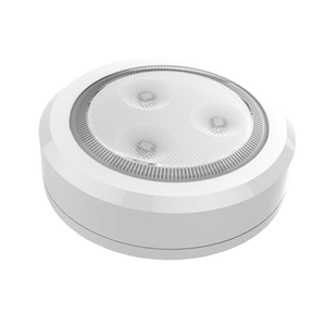 Brilliant Evolution Ultra Thin Wireless LED Touch Lights - Battery Operated Under Cabinet Lighting - Round Puck Lights for Closet, Countertop - Stick On Push Light for Home Decor