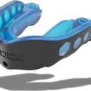 Shock Doctor Mouth Guard Sports, Hockey, Lacrosse, Baseball, Wrestling Moutguard, Gel Max Heavy Duty Protection & Custom Fit, Football Mouth Guard with Strap, Adult & Youth Mouthguard (Blue/Black)