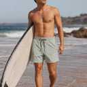 Arcweg 7-Inch Men's Swim Trunks, 2-in-1 Compression Liner with Pockets (Gray)