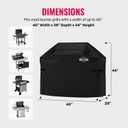 Grillman Premium Grill Cover for Outdoor Grill, BBQ Grill Cover 60 Inch- Rip-Proof, Waterproof, Top Heavy-Duty Large 60 Inch Grill Cover - Barbecue Cover & Gas Grill Covers (60"L x 28"W x 44"H, Black)