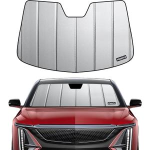 Pigenius Windshield Sunshade for Cadillac Lyriq 2023-2026 (EV / 33" Screen), Premium Grey Leather Finish