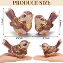 Novabright 2 Pcs Boho Bird Figurines Home Decor Retro Animal Statues Decorative Birds Statue Sculpture Trinkets for Shelf Decor Living Room Bedroom Office Bookshelf Desktop Bird Lovers Collection