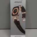 amBand Bands Compatible with Apple Watch Ultra 3/2/1 49mm, M1 Sport Series Rugged Durable Strap with Metal Connector to Match Ultra's Titanium Case for iWatch 49mm Men Titanium/Black