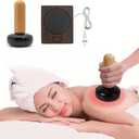 Hot Massage Stones Smooth Hot Rocks Heated Scraper-Adjustable Temperature Electric Body Shaping Roller, Guasha Massage Tool for Back Leg, Relaxing Muscles, Pain Relief, Deep Tissue Relaxation
