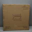 Smuxee Fully Assembled Walnut Luggage Rack, Upgraded Bamboo Foldable Suitcase Stand with 5 Nylon Straps, Luggage Holder with Shelf for Guest Room Bedroom Hotel (Walnut 1 Pcs)