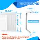 Air Jade Window Air Conditioner Side Panels, AC Side Panels with Frame for Most 5,000 Btu Window Units, Room Air Conditioner Accordion Filler Curtain Replacement Kit