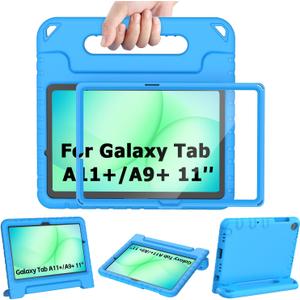 AVAWO Shockproof Kids Case for Samsung Galaxy Tab A11+ Plus/A9+ Plus 11 inch with Built-in Screen Protector, Blue