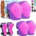 KUYOU Kids Knee Pads Elbow Pads Guards Protective Gear Set Safety Gear for Roller Skates Cycling BMX Bike Skateboard Inline Skatings Scooter Riding Sports.