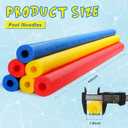 Hollowfly 12 Pcs Pool Noodles Bulk Foam Swimming Noodles Small Hollow Bright Foam Tube Pool Sticks for Craft Projects Adults Swimming Floating (40 x 1.6 Inches,Red&Yellow&Blue)